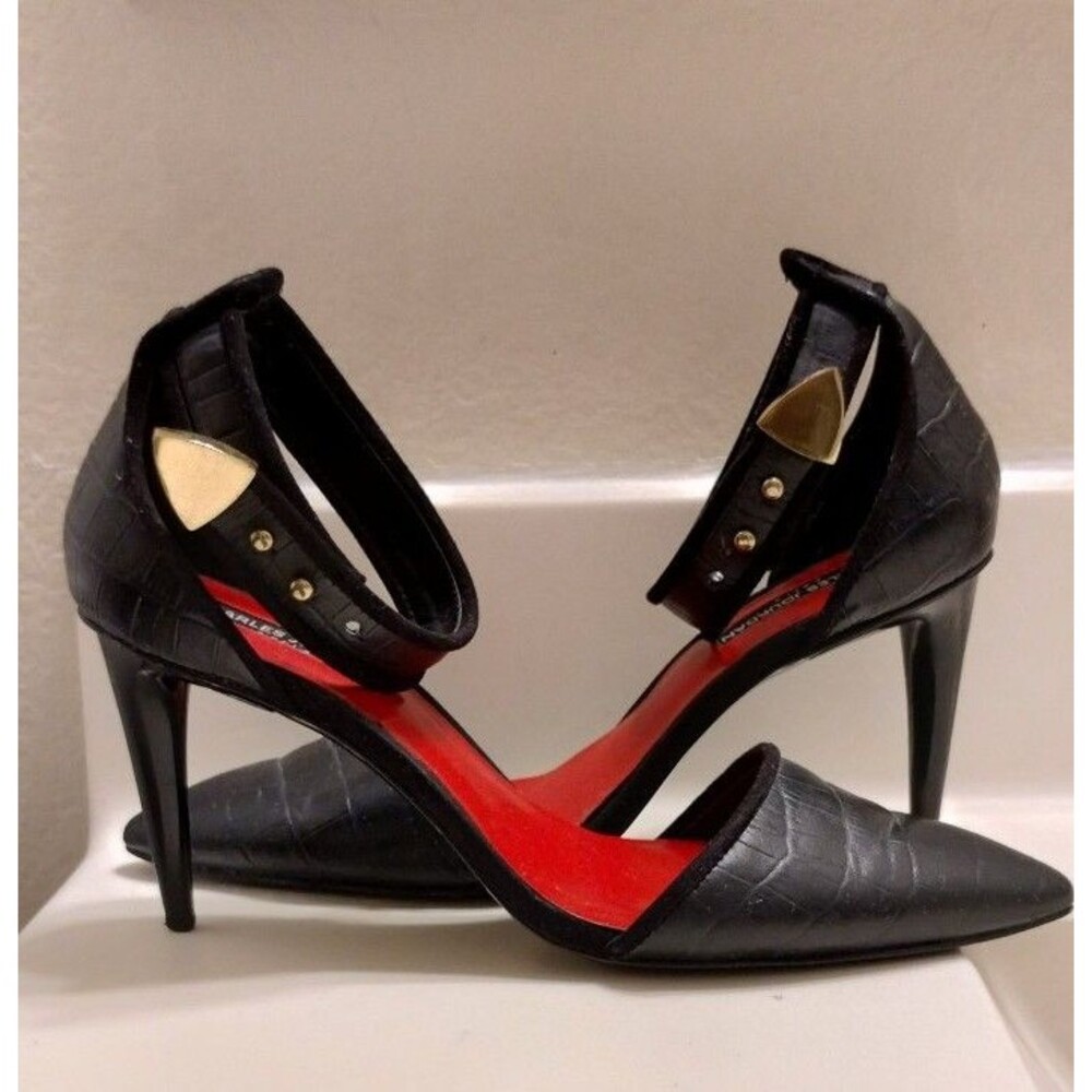 Charles Jourdan Black and Red Heels